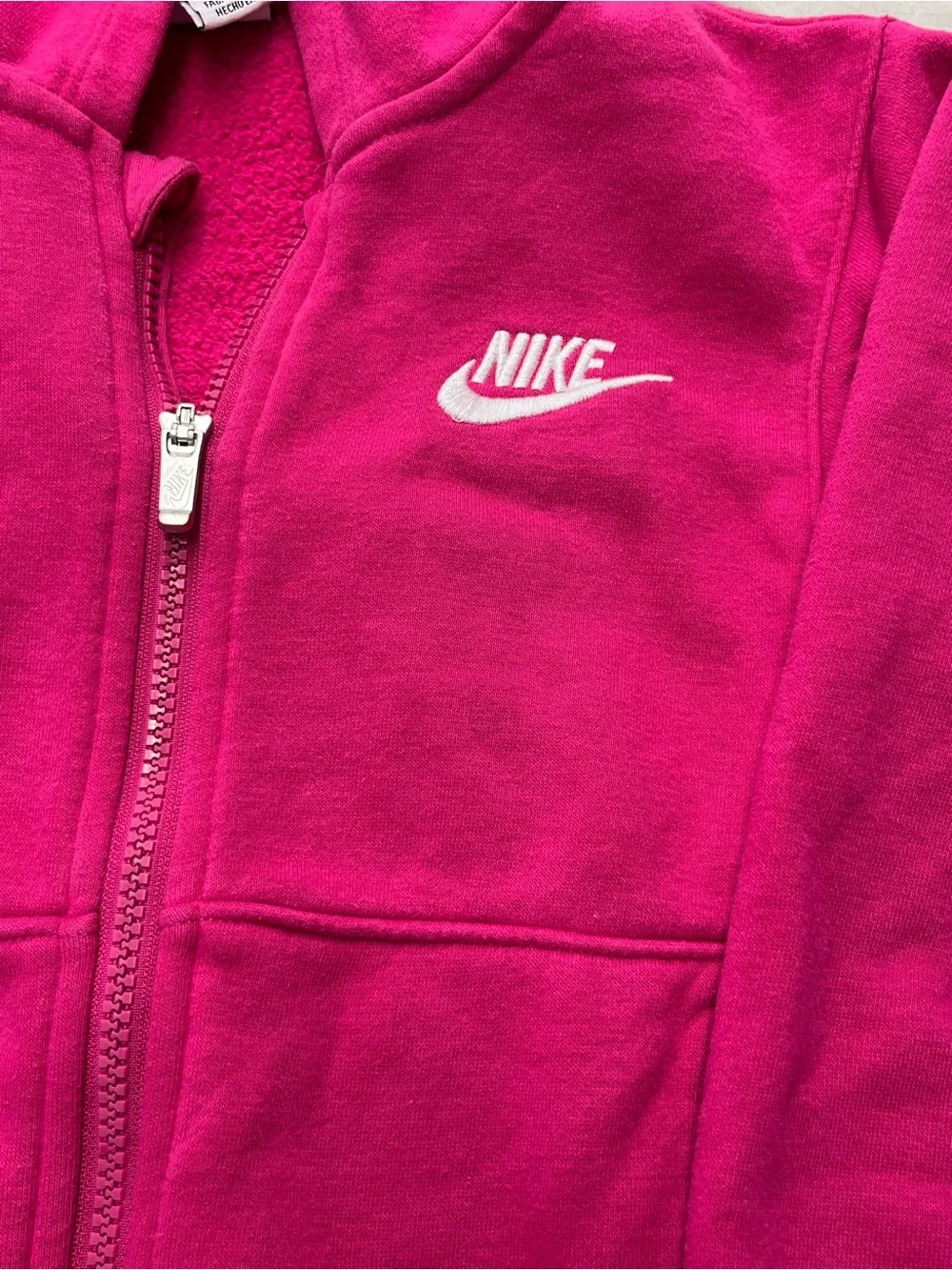 Nike Kids' Hooded Zip Jacket - Hot Pink Girls Size 5